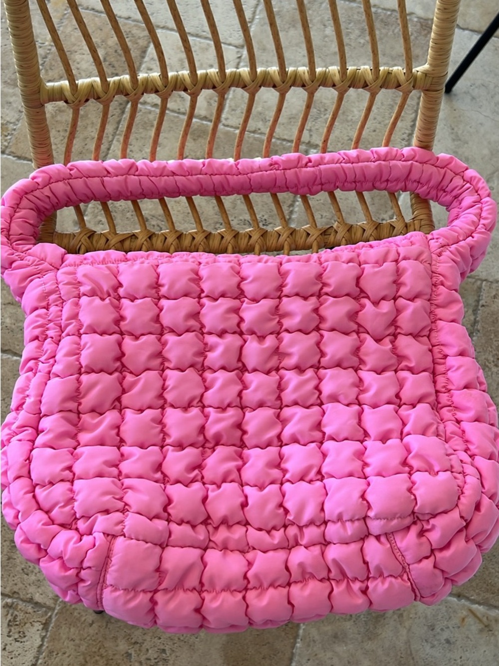 wild fable Pink Quilted Bubble Shoulder Bag